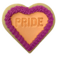 Sweet Mickie Pride Cookies with royal icing frills in rainbow colours