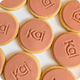 Personalised fondant cookie available in multiple icing colours
