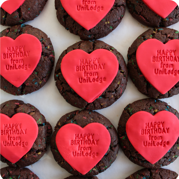 Close-up of personalised New York Chunky Cookie