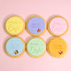 Pastel birthday cookies with custom message and rainbow sprinkles