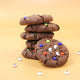 Spooky Monster NY Style Halloween cookies with colourful candy pieces and edible googly eyes.
