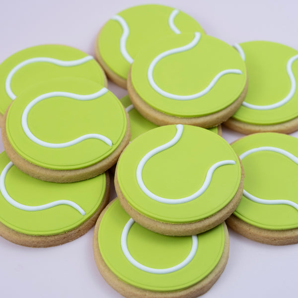 Premium tennis themed fondant cookies