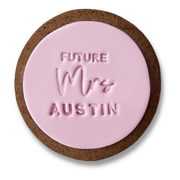 future mrs name wedding and engagement cookies bridal shower or hens cookies