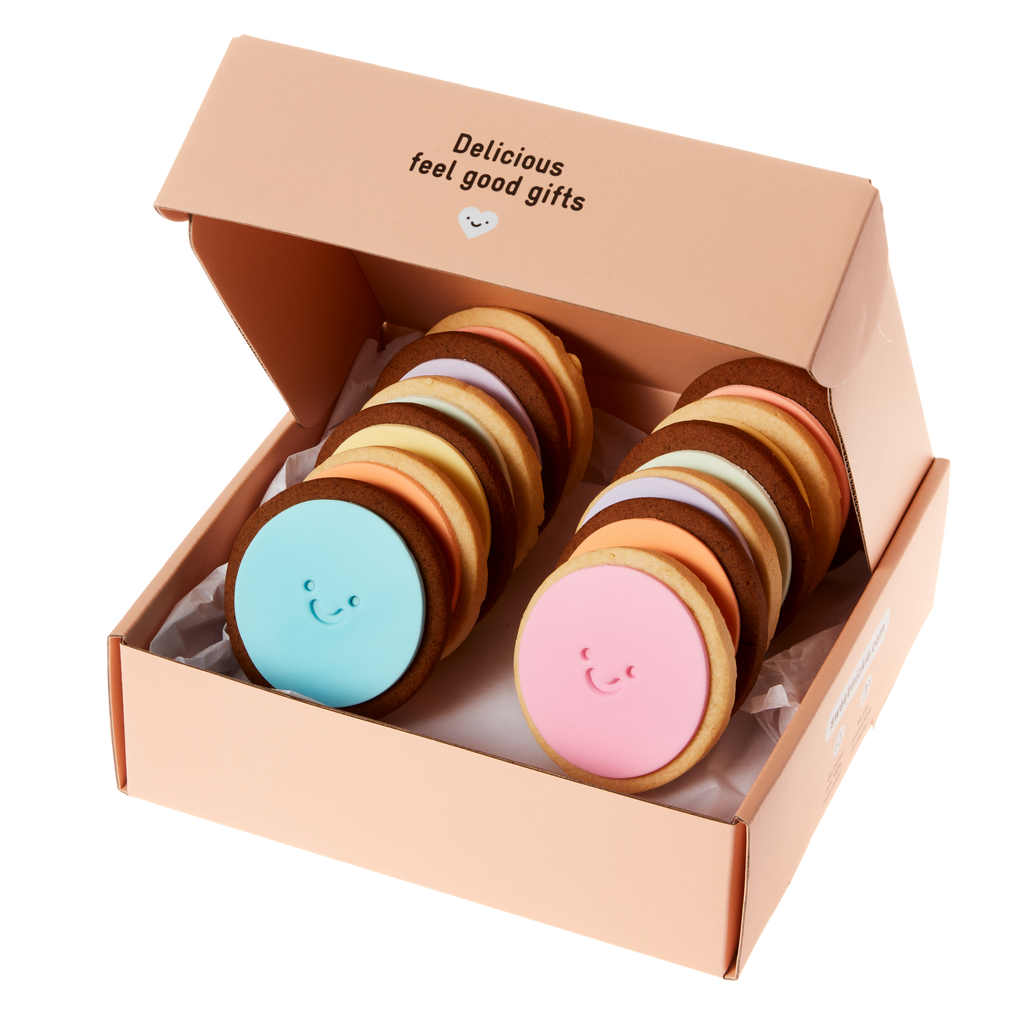 mickie smiley face cookie gift delivery packaged gift box