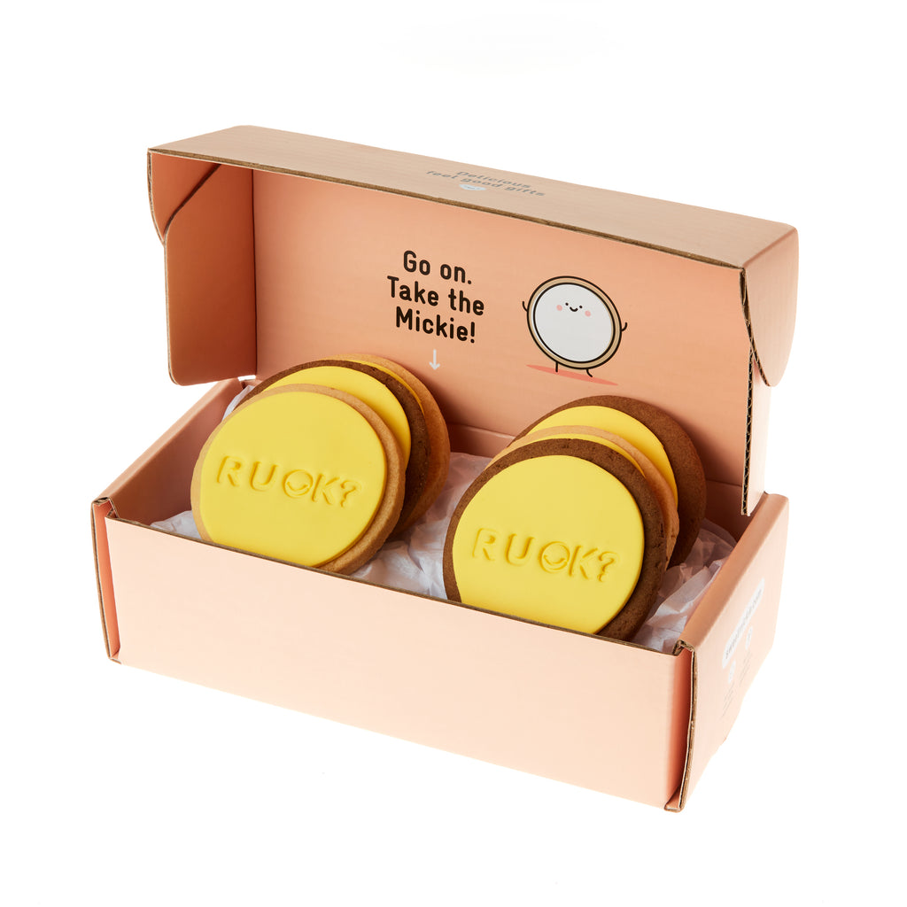 Sweet Mickie R U OK? cookies for R U OK? Corporate events and corporate gifting - Australia wide delivery
